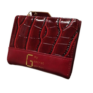 My Secret Garden Women Wallet PU Leather Crocodile Pattern Short Wallets Coin Purse